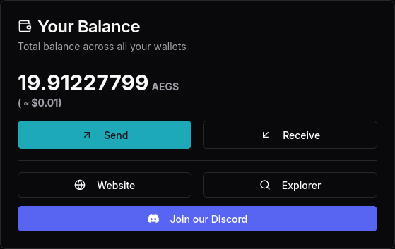 Aegisum Web Wallet